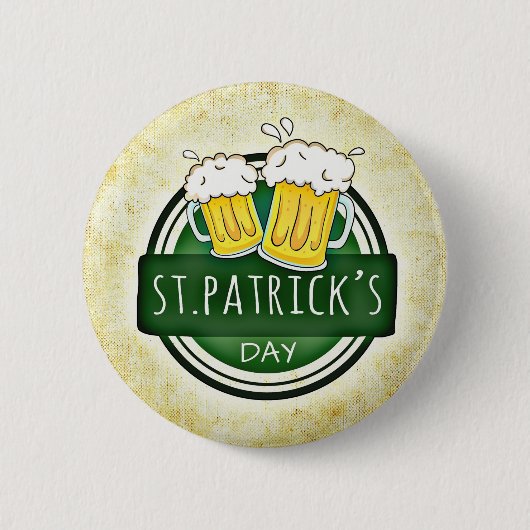 St.Patrick's Day Beer Button (Vorderseite)