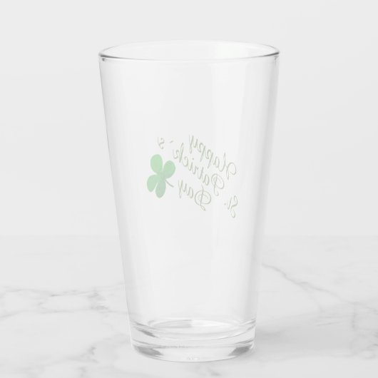 St Patricks Day Beer Glas (Rückseite)