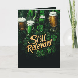 St. Patrick's Day Beer Illustration und viel Glück Karte