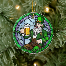 St Patricks Day Beer Keramik Ornament