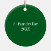 St Patricks Day Beer Keramik Ornament (Hinten)