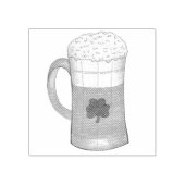 St. Patrick's Day Beer Tasse Kleeblatt Clover Gummistempel (Prägung)