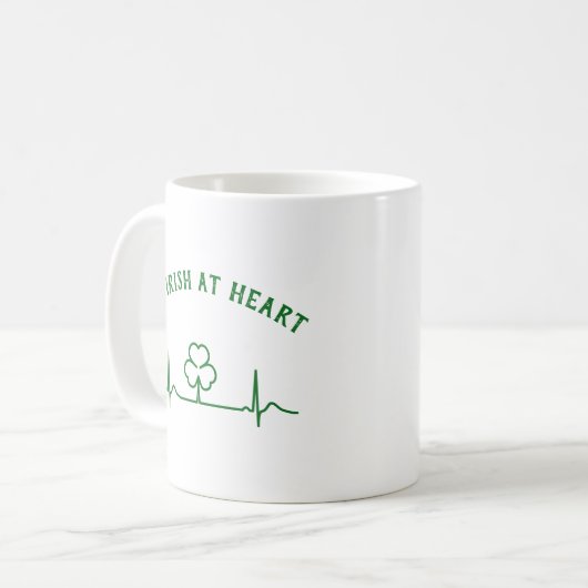 St Patricks Day Beer Tasse | Kleeblatt und Benutze (Vorderseite Links)