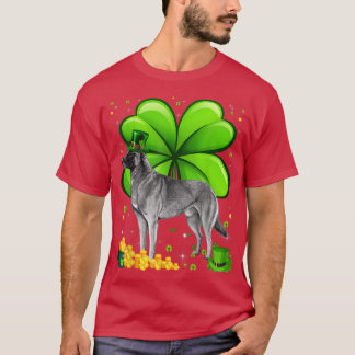 St Patrick's Day Belgisches Malinois Kleeblatt Pet T-Shirt
