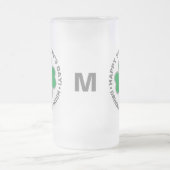 St. Patrick's Day benutzerdefinierte Monogramm-Tas Mattglas Bierglas (Mittel)