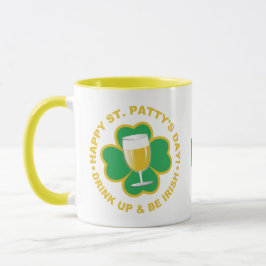 St. Patrick's Day benutzerdefinierte Monogramm-Tas Tasse