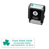 St. Patrick's Day Benutzerdefinierter Name & Adres Permastempel (Beispiel)