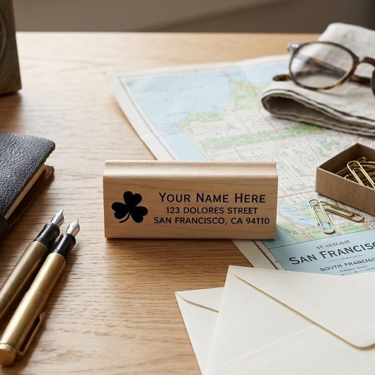 St. Patrick's Day Benutzername & Adresse Shamrock Gummistempel
