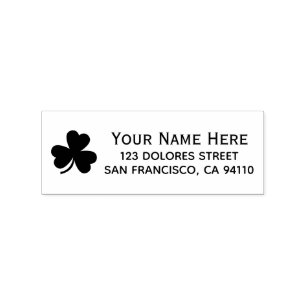 St. Patrick's Day Benutzername & Adresse Shamrock Gummistempel