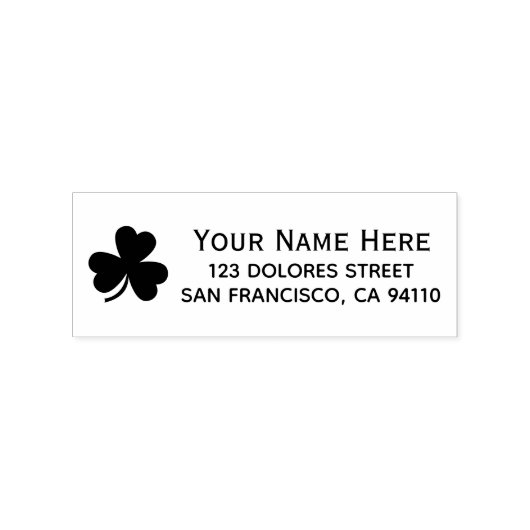 St. Patrick's Day Benutzername & Adresse Shamrock Gummistempel (Prägung)