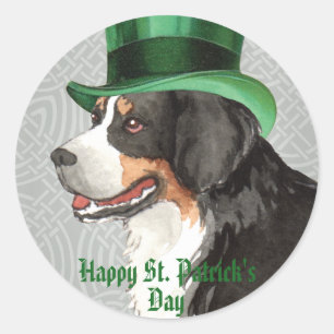 St. Patrick's Day Berner Runder Aufkleber
