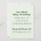 St. Patrick's Day Bernese Mountain Hunde Einladung (Rückseite)