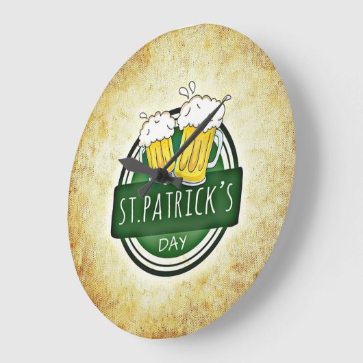 St. Patrick's Day Bers Große Wanduhr (Winkel)
