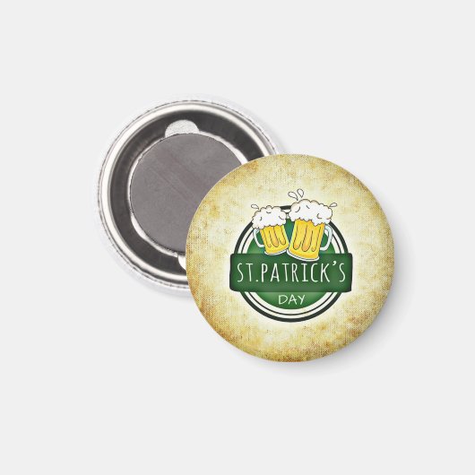 St. Patrick's Day Bers Magnet (Vorderseite/Rückseite)
