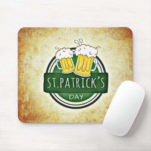 St. Patrick's Day Bers Mousepad (Mit Mouse)