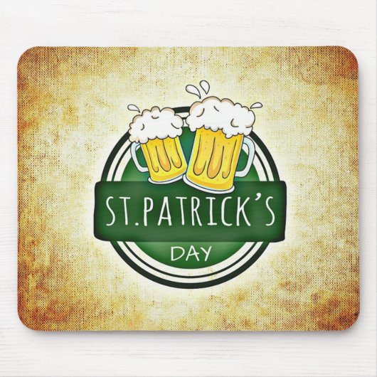 St. Patrick's Day Bers Mousepad (Vorne)