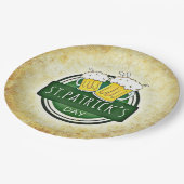 St. Patrick's Day Bers Pappteller (Schrägansicht)