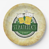 St. Patrick's Day Bers Pappteller (Vorderseite)