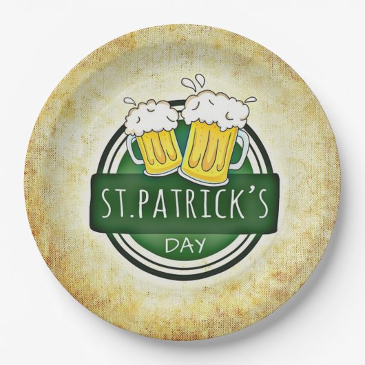 St. Patrick's Day Bers Pappteller (Vorderseite)