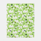 St. Patrick's Day Bichon Frise Fleecedecke (Vorderseite)