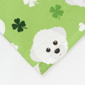 St. Patrick's Day Bichon Frise Fleecedecke (Ecke)