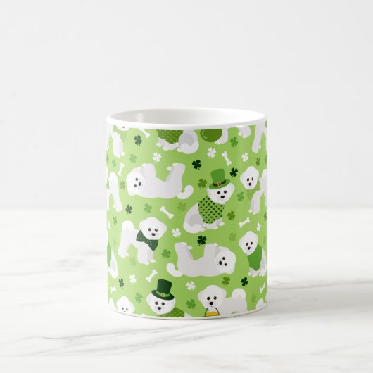 St. Patrick's Day Bichon Frise Kaffeetasse (Mittel)