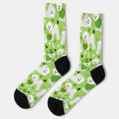 St. Patrick's Day Bichon Frise Socken (Linkes Detail)
