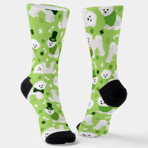 St. Patrick's Day Bichon Frise Socken