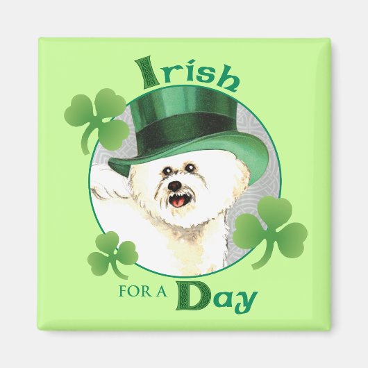 St. Patrick's Day Bichon Magnet (Vorne)