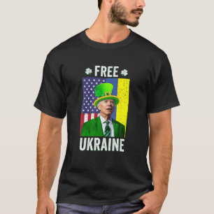 St Patricks Day Biden Freie Ukraine Unterstützung T-Shirt