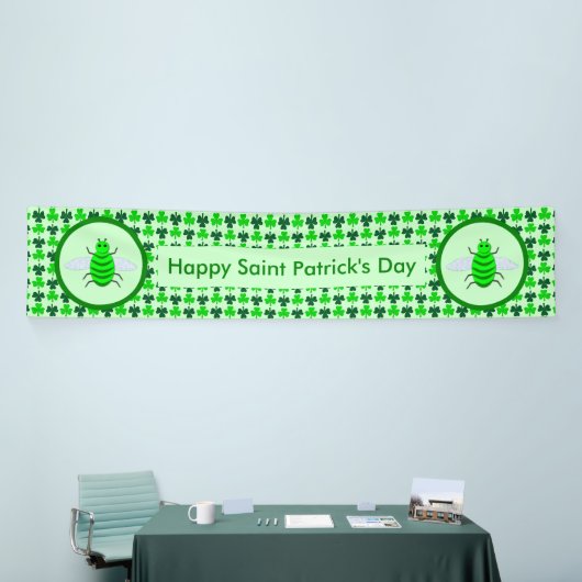 St. Patricks Day Bienen und Kleeblätter Banner (Messeveranstaltung)