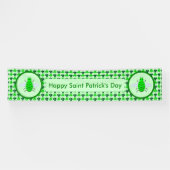 St. Patricks Day Bienen und Kleeblätter Banner (Horizontal)