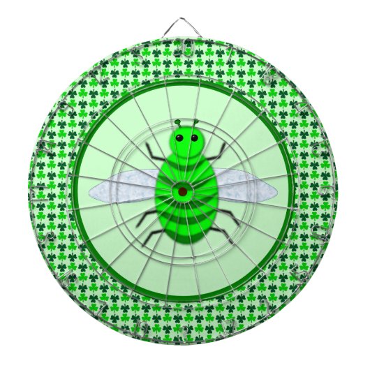 St. Patricks Day Bienen und Kleeblätter Dartscheibe (vorne)