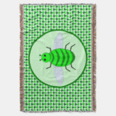 St. Patricks Day Bienen und Kleeblätter Decke (Vorderseite Vertikal)