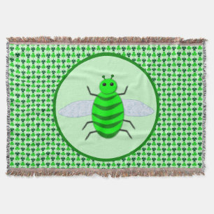 St. Patricks Day Bienen und Kleeblätter Decke