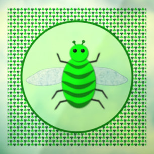 St. Patricks Day Bienen und Kleeblätter Fensteraufkleber