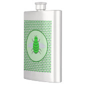 St. Patricks Day Bienen und Kleeblätter Flachmann (Links)