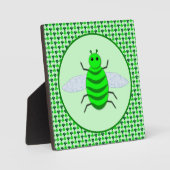 St. Patricks Day Bienen und Kleeblätter Fotoplatte (Vorderseite)