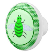 St. Patricks Day Bienen und Kleeblätter Keramikknauf (Rechts)