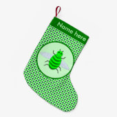 St. Patricks Day Bienen und Kleeblätter Kleiner Weihnachtsstrumpf (Vorderansicht (hängend))