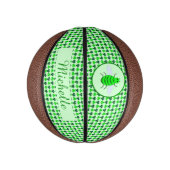 St. Patricks Day Bienen und Kleeblätter Mini Basketball (Vertikal)