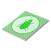 St. Patricks Day Bienen und Kleeblätter Notizblock (Rotiert)