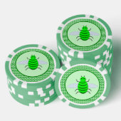 St. Patricks Day Bienen und Kleeblätter Pokerchips (Stapel)