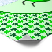 St. Patricks Day Bienen und Kleeblätter Poster (Ecke)