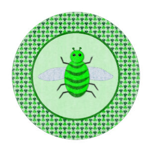 St. Patricks Day Bienen und Kleeblätter Schneidebrett