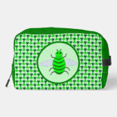 St. Patricks Day Bienen und Kleeblätter Waschbeutel (Rückseite)