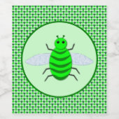 St. Patricks Day Bienen und Kleeblätter Weinetikett (Einzelnes Label)