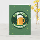 St. Patricks Day Bier Cheers Karte (Gelbe Blume)