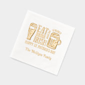 St. Patrick's Day, Bier, essen Drink sei irisch Servietten Mit Folie (Links)