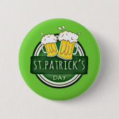 St. Patrick's Day, Bier Tasse, Irish Green Button (Vorderseite)